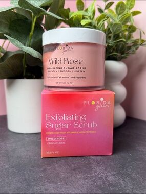 Wild Rose Exfoliating Sugar Scrub — Pink